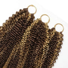 Kinky Curly Hair Bundles / Feather Hair Extensions — 100% Virgin Human Hair / Honey Blonde Highlights LINKTOWIG
