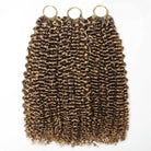 Kinky Curly Hair Bundles / Feather Hair Extensions — 100% Virgin Human Hair / Honey Brown LINKTOWIG