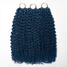 Kinky Curly Hair Bundles / Feather Hair Extensions — 100% Virgin Human Hair / Midnight Blue LINKTOWIG