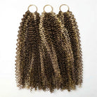 Kinky Curly Hair Bundles / Feather Hair Extensions — 100% Virgin Human Hair / Piano Highlight Silver Grey LINKTOWIG