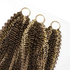 Kinky Curly Hair Bundles / Feather Hair Extensions — 100% Virgin Human Hair / Piano Highlight Silver Grey LINKTOWIG