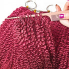 Kinky Curly Hair Bundles / Feather Hair Extensions — 100% Virgin Human Hair / pink LINKTOWIG