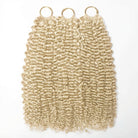 Kinky Curly Hair Bundles / Feather Hair Extensions — 100% Virgin Human Hair / Platinum Blonde LINKTOWIG