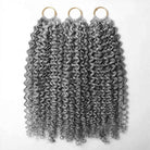 Kinky Curly Hair Bundles / Feather Hair Extensions — 100% Virgin Human Hair / Silver Grey LINKTOWIG