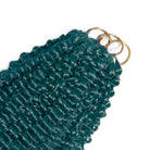 Kinky Curly Hair Bundles / Feather Hair Extensions — 100% Virgin Human Hair / Teal Green LINKTOWIG