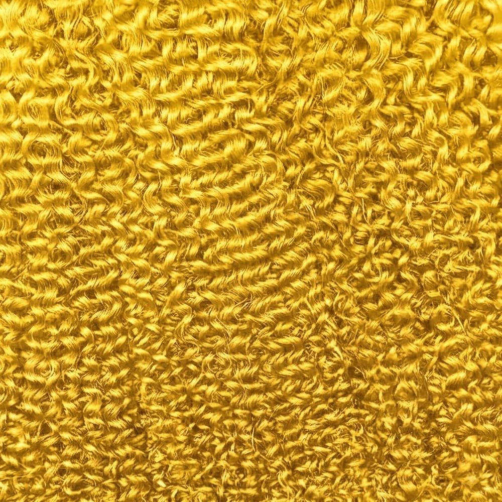 Kinky Curly Hair Bundles / Feather Hair Extensions — 100% Virgin Human Hair / Yellow LINKTOWIG