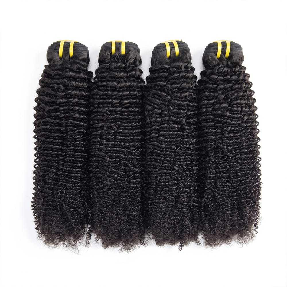 Kinky Curly Luxury Natural Hair Weft – 100% Virgin Human Hair / Wig Black LINKTOWIG