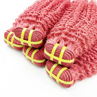 Kinky Curly Luxury Natural Hair Weft – 100% Virgin Human Hair / Wig Bubblegum Pink LINKTOWIG