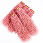 Kinky Curly Luxury Natural Hair Weft – 100% Virgin Human Hair / Wig Bubblegum Pink LINKTOWIG