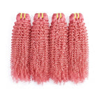 Kinky Curly Luxury Natural Hair Weft – 100% Virgin Human Hair / Wig Bubblegum Pink LINKTOWIG