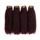 Kinky Curly Luxury Natural Hair Weft – 100% Virgin Human Hair / Wig Burgundy LINKTOWIG