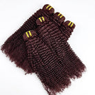 Kinky Curly Luxury Natural Hair Weft – 100% Virgin Human Hair / Wig Burgundy LINKTOWIG