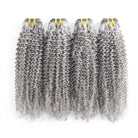 Kinky Curly Luxury Natural Hair Weft – 100% Virgin Human Hair / Wig Charcoal Grey LINKTOWIG