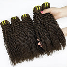 Kinky Curly Luxury Natural Hair Weft – 100% Virgin Human Hair / Wig Chocolate Brown LINKTOWIG