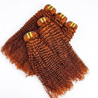 Kinky Curly Luxury Natural Hair Weft – 100% Virgin Human Hair / Wig Copper Orange LINKTOWIG