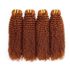 Kinky Curly Luxury Natural Hair Weft – 100% Virgin Human Hair / Wig Copper Orange LINKTOWIG