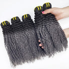 Kinky Curly Luxury Natural Hair Weft – 100% Virgin Human Hair / Wig Dark Roots LINKTOWIG