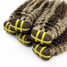 Kinky Curly Luxury Natural Hair Weft – 100% Virgin Human Hair / Wig Honey Blonde Highlights LINKTOWIG