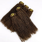 Kinky Curly Luxury Natural Hair Weft – 100% Virgin Human Hair / Wig Honey Brown LINKTOWIG