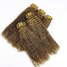 Kinky Curly Luxury Natural Hair Weft – 100% Virgin Human Hair / Wig Medium Chestnut Brown LINKTOWIG