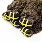 Kinky Curly Luxury Natural Hair Weft – 100% Virgin Human Hair / Wig Medium Chestnut Brown LINKTOWIG