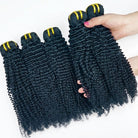 Kinky Curly Luxury Natural Hair Weft – 100% Virgin Human Hair / Wig Midnight Blue LINKTOWIG