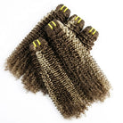 Kinky Curly Luxury Natural Hair Weft – 100% Virgin Human Hair / Wig Piano Highlight Silver Grey LINKTOWIG