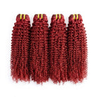 Kinky Curly Luxury Natural Hair Weft – 100% Virgin Human Hair / Wig Ruby Red LINKTOWIG