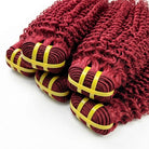 Kinky Curly Luxury Natural Hair Weft – 100% Virgin Human Hair / Wig Ruby Red LINKTOWIG