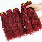 Kinky Curly Luxury Natural Hair Weft – 100% Virgin Human Hair / Wig Ruby Red LINKTOWIG