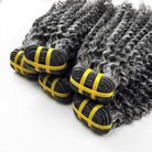 Kinky Curly Luxury Natural Hair Weft – 100% Virgin Human Hair / Wig Silver Grey LINKTOWIG