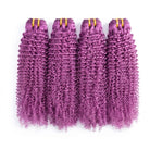 Kinky Curly Luxury Natural Hair Weft – 100% Virgin Human Hair / Wig Violet Purple LINKTOWIG