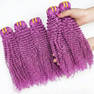 Kinky Curly Luxury Natural Hair Weft – 100% Virgin Human Hair / Wig Violet Purple LINKTOWIG