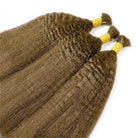 Kinky Stragiht 100% Raw Virgin  Human Hair Bundles - (No Weft) Bulk Hair / Ash Brown LINKTOWIG