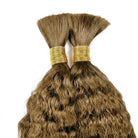 Kinky Stragiht 100% Raw Virgin  Human Hair Bundles - (No Weft) Bulk Hair / Ash Brown LINKTOWIG