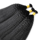 Kinky Stragiht 100% Raw Virgin  Human Hair Bundles - (No Weft) Bulk Hair / Black LINKTOWIG