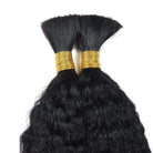 Kinky Stragiht 100% Raw Virgin  Human Hair Bundles - (No Weft) Bulk Hair / Black LINKTOWIG