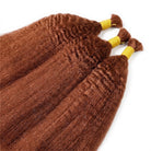 Kinky Stragiht 100% Raw Virgin  Human Hair Bundles - (No Weft) Bulk Hair / Copper Orange LINKTOWIG
