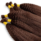 Kinky Stragiht 100% Raw Virgin  Human Hair Bundles - (No Weft) Bulk Hair / Espresso Brown LINKTOWIG