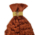 Kinky Stragiht 100% Raw Virgin  Human Hair Bundles - (No Weft) Bulk Hair / Ginger Orange LINKTOWIG