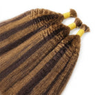Kinky Stragiht 100% Raw Virgin  Human Hair Bundles - (No Weft) Bulk Hair / Honey Blonde Highlights LINKTOWIG