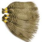 Kinky Stragiht 100% Raw Virgin  Human Hair Bundles - (No Weft) Bulk Hair / Olive Green Blonde LINKTOWIG