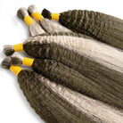 Kinky Stragiht 100% Raw Virgin  Human Hair Bundles - (No Weft) Bulk Hair / Piano Highlight Silver Grey LINKTOWIG