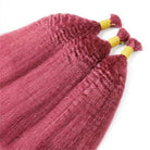 Kinky Stragiht 100% Raw Virgin  Human Hair Bundles - (No Weft) Bulk Hair / pink LINKTOWIG