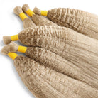 Kinky Stragiht 100% Raw Virgin  Human Hair Bundles - (No Weft) Bulk Hair / Platinum Blonde LINKTOWIG