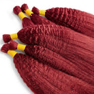 Kinky Stragiht 100% Raw Virgin  Human Hair Bundles - (No Weft) Bulk Hair / Ruby Red LINKTOWIG