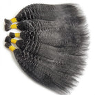 Kinky Stragiht 100% Raw Virgin  Human Hair Bundles - (No Weft) Bulk Hair / Silver Grey LINKTOWIG