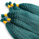 Kinky Stragiht 100% Raw Virgin  Human Hair Bundles - (No Weft) Bulk Hair / Teal Green LINKTOWIG
