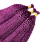 Kinky Stragiht 100% Raw Virgin  Human Hair Bundles - (No Weft) Bulk Hair / Violet Purple LINKTOWIG