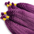 Kinky Stragiht 100% Raw Virgin  Human Hair Bundles - (No Weft) Bulk Hair / Violet Purple LINKTOWIG